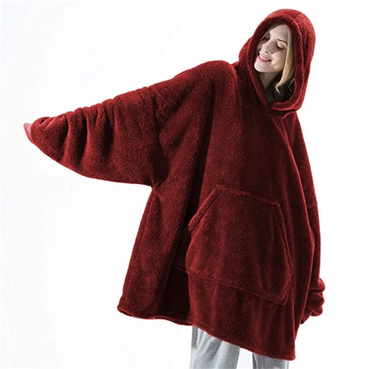 JO | Oversized hooded fleece pullover