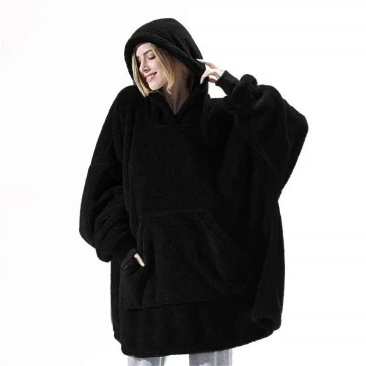 JO | Oversized hooded fleece pullover