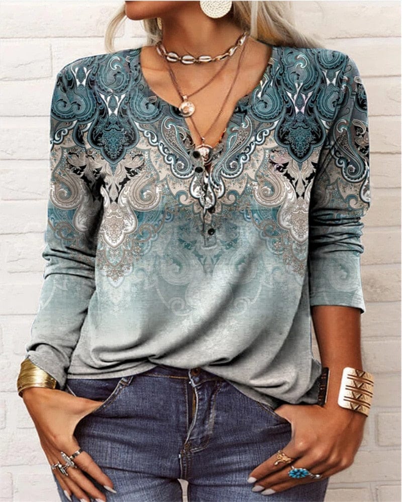 JO | Elegant sweater with Aztec pattern