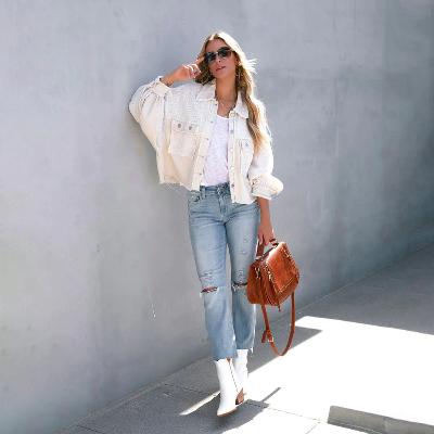 JO | Casual jacket with puff sleeves for women