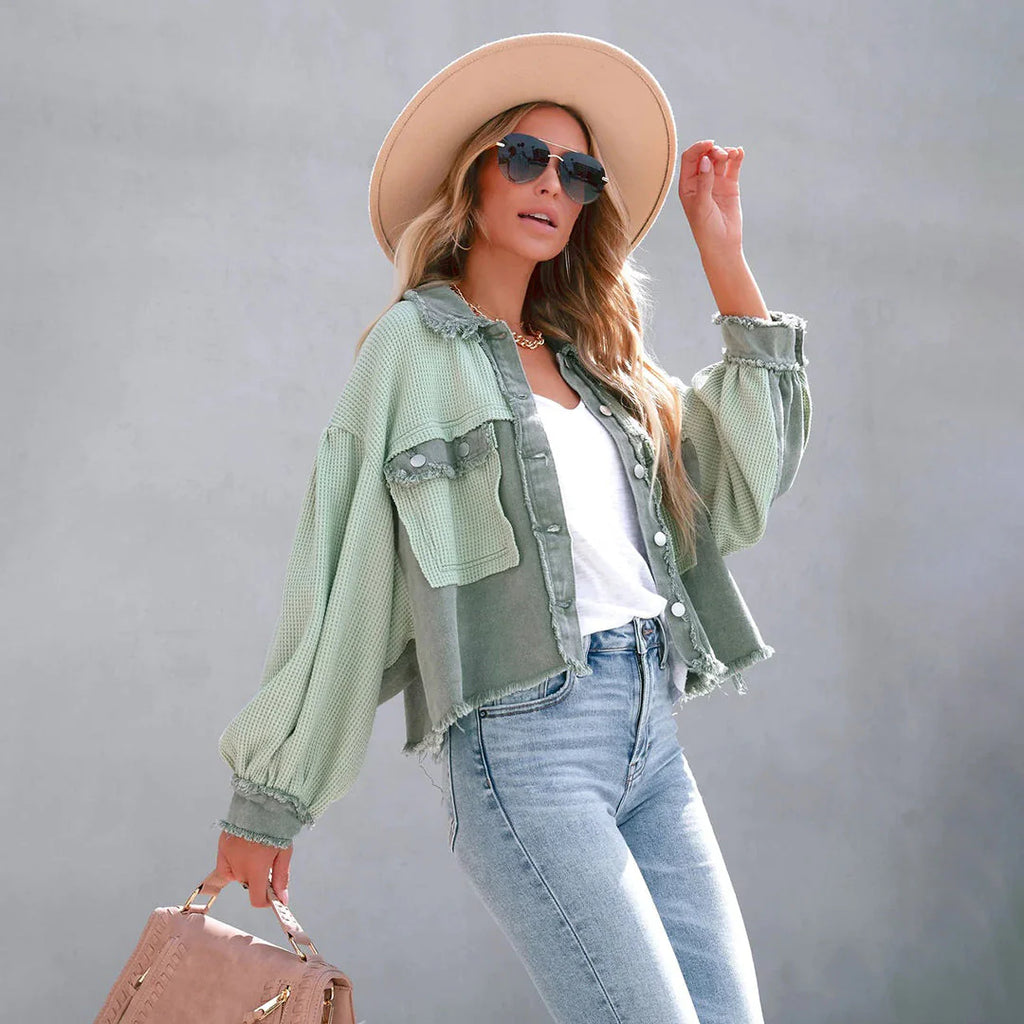 JO | Casual jacket with puff sleeves for women