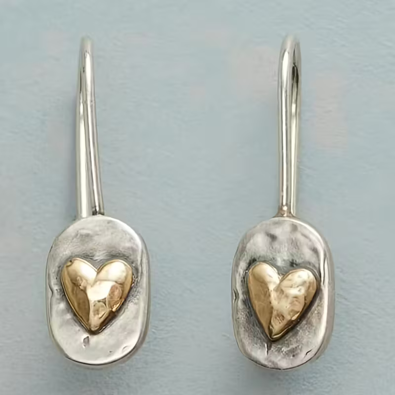 Delicate Artisan Gold Earring