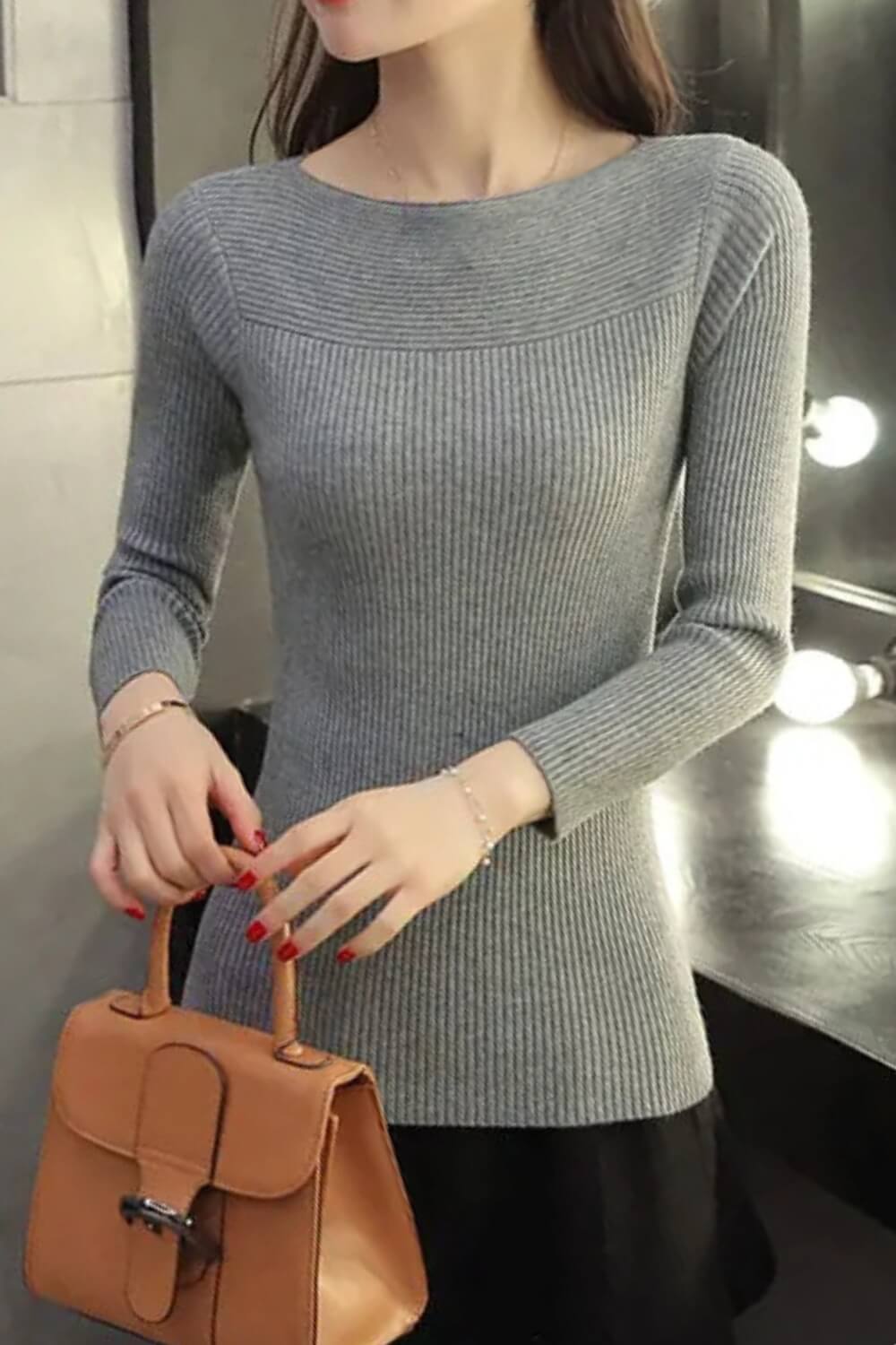 JO | Korean Solid Sweater