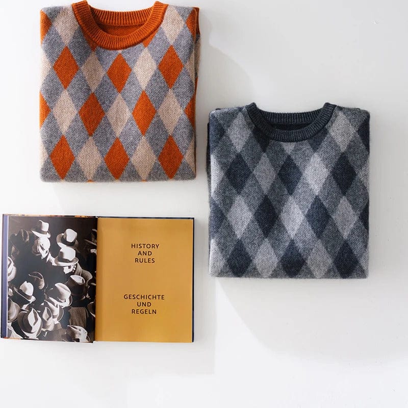 JO | O-neck colorful wool sweater 2024