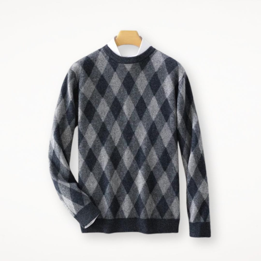 JO | O-neck colorful wool sweater 2024