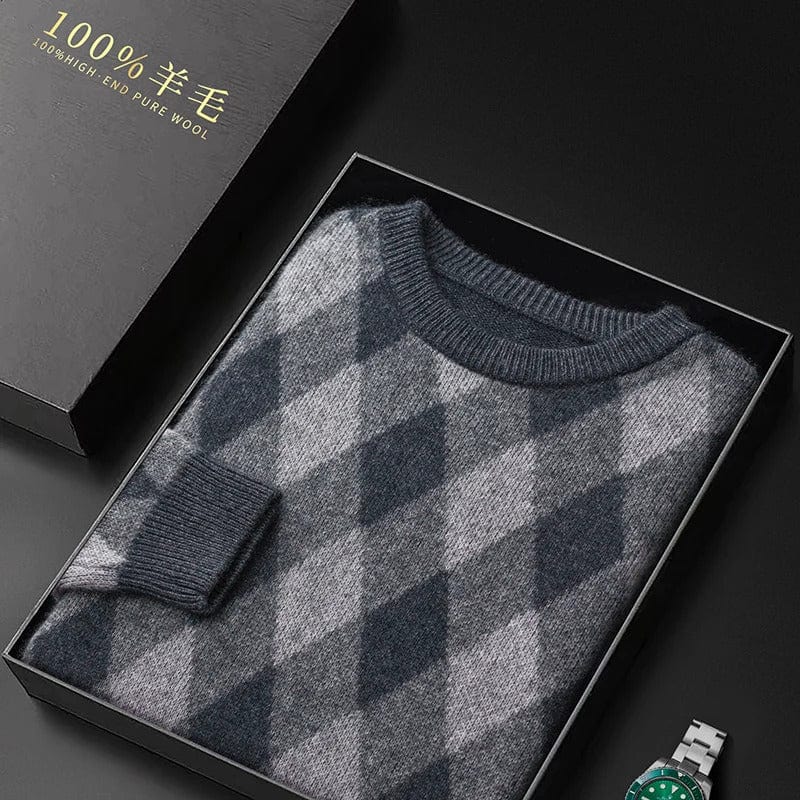 JO | O-neck colorful wool sweater 2024