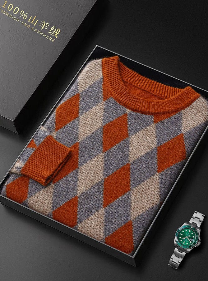 JO | O-neck colorful wool sweater 2024