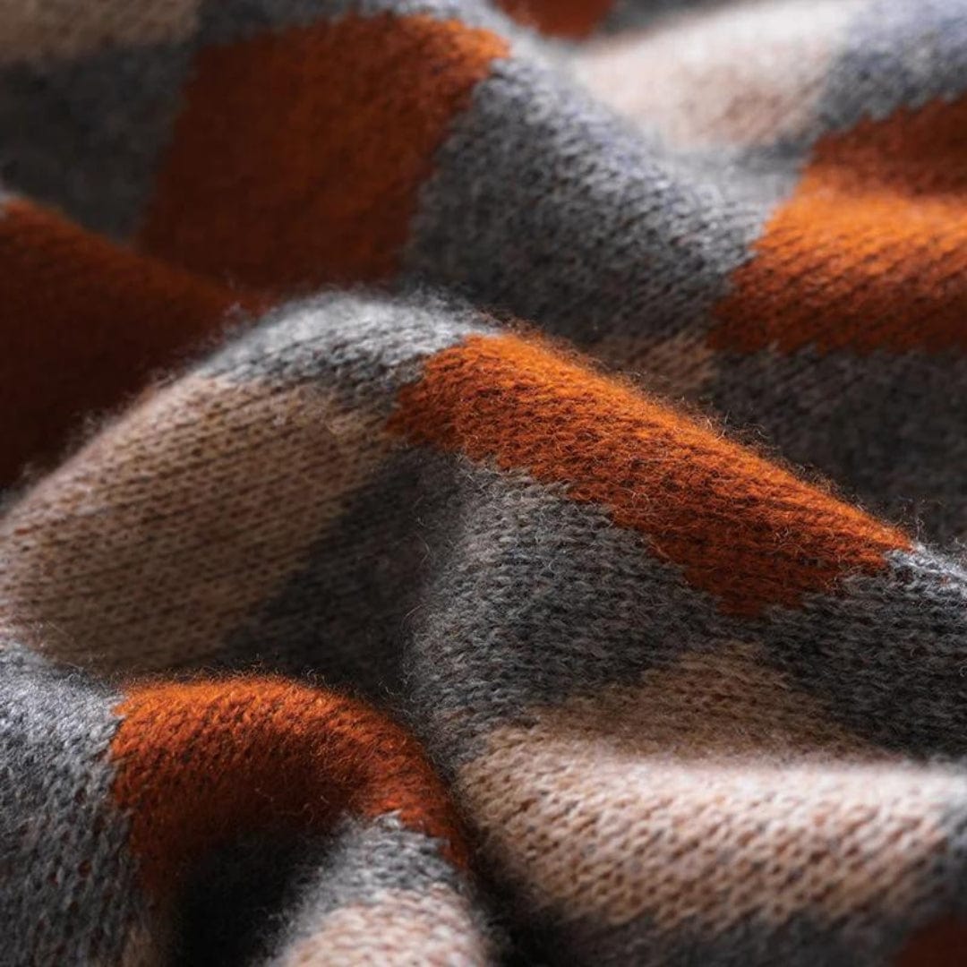 JO | O-neck colorful wool sweater 2024