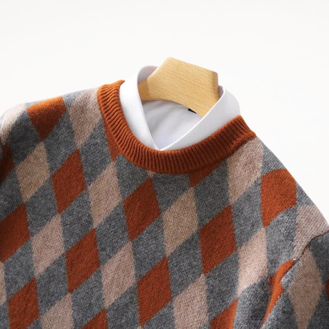 JO | O-neck colorful wool sweater 2024