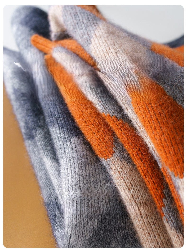 JO | O-neck colorful wool sweater 2024