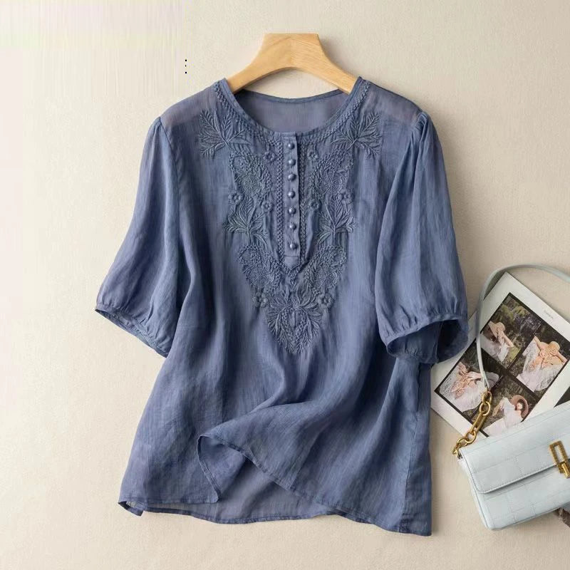 KS | Elegant blouse with embroidery