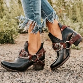 KS | Chunky Mid Heel Vintage Shoes